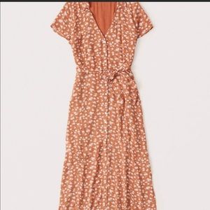 Abercrombie & Fitch Floral MIDI Shirt Dress XS